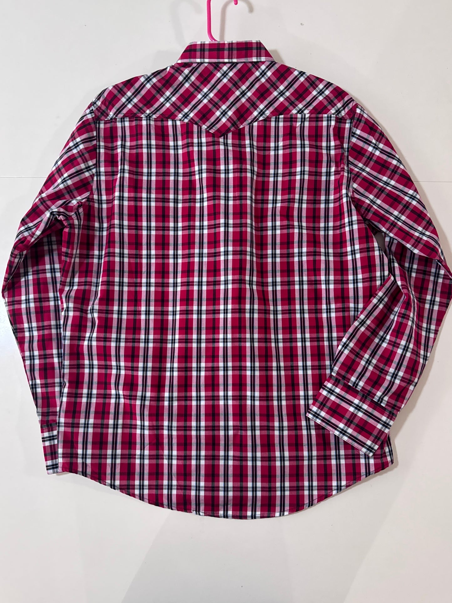 Camisa vaquera cuadros rojos, Talla 42,L, Hombre, Kracto