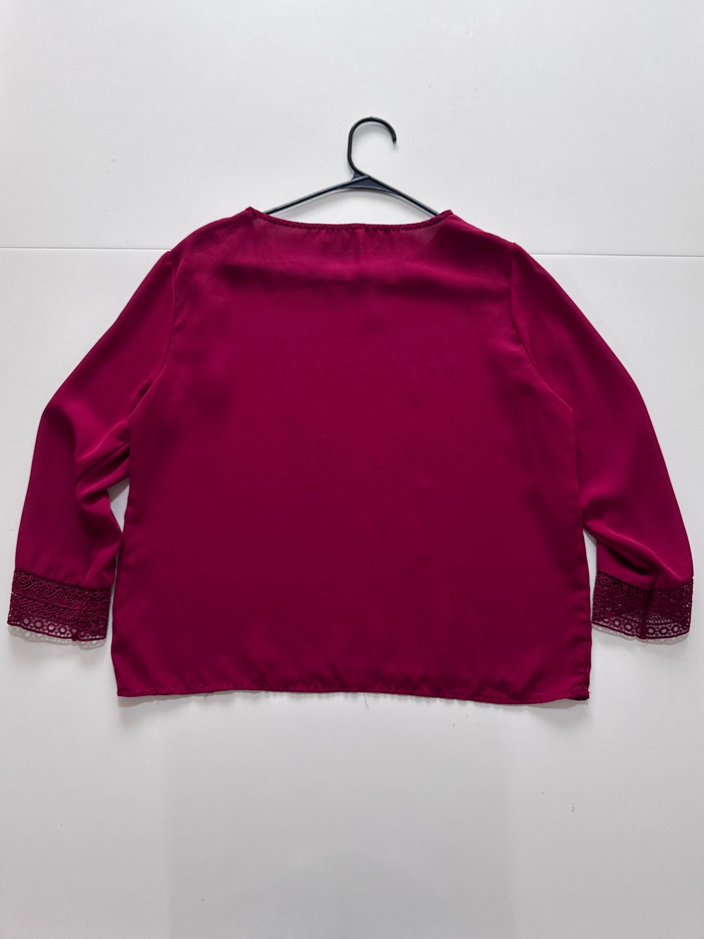 Blusa guinda, Talla M, 28, Mujer, Pull & Bear