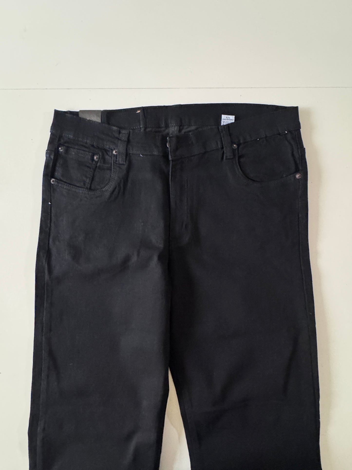 Jeans vaqueros negros, Talla 38, Hombre, Relax