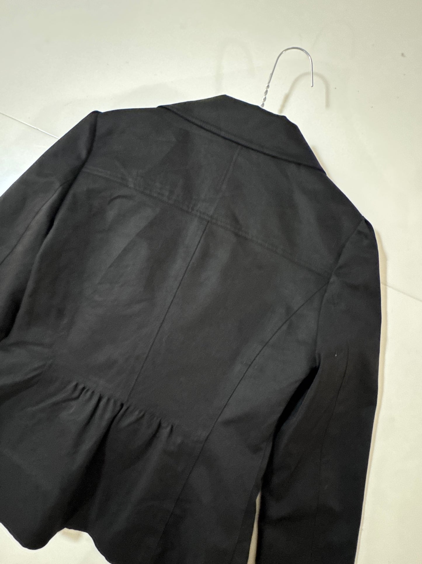 Blazer negro satinado, Talla Xs, Mujer, Basic Colour