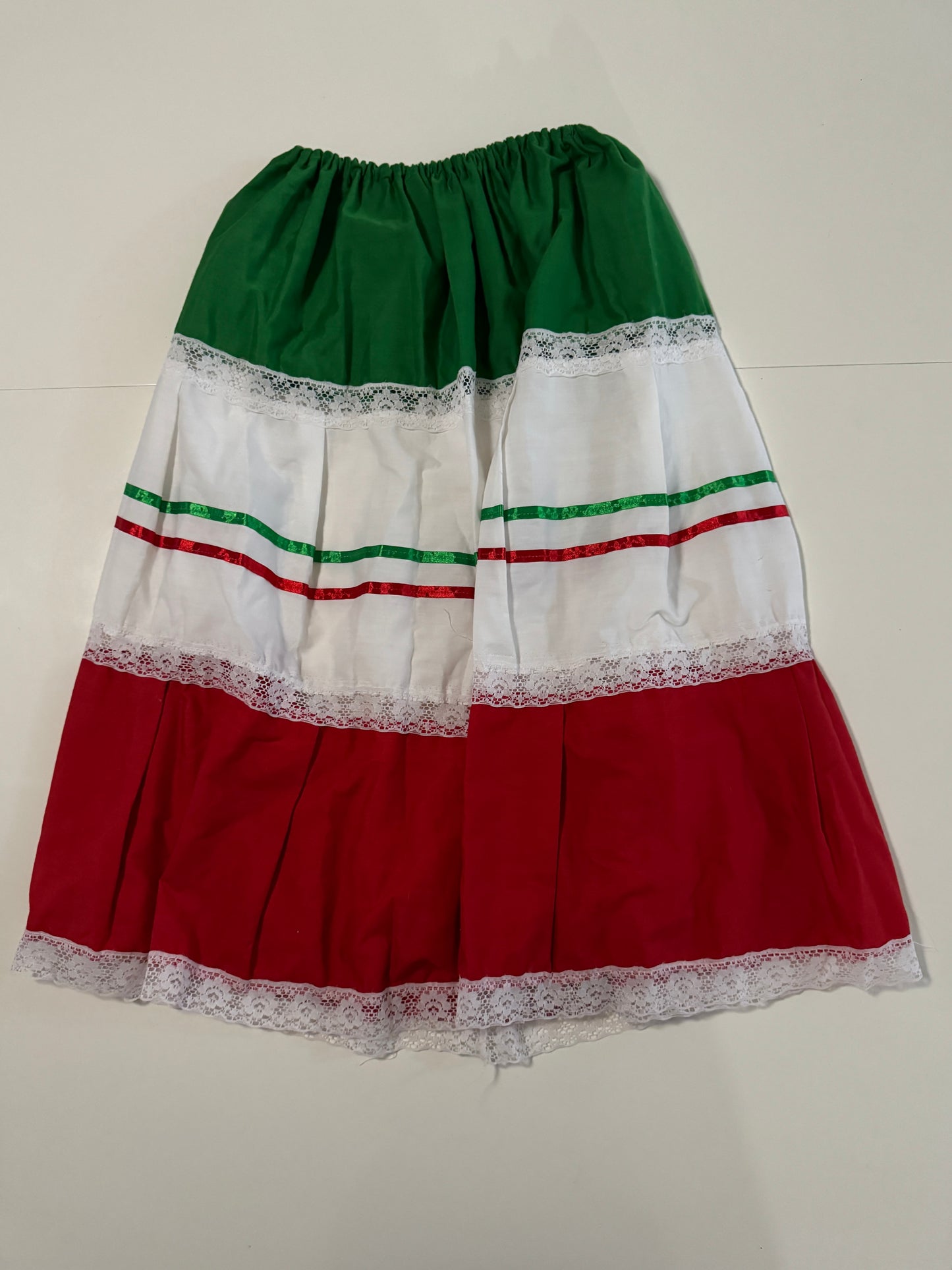 Falda mexicana tricolor, Talla M, Mujer