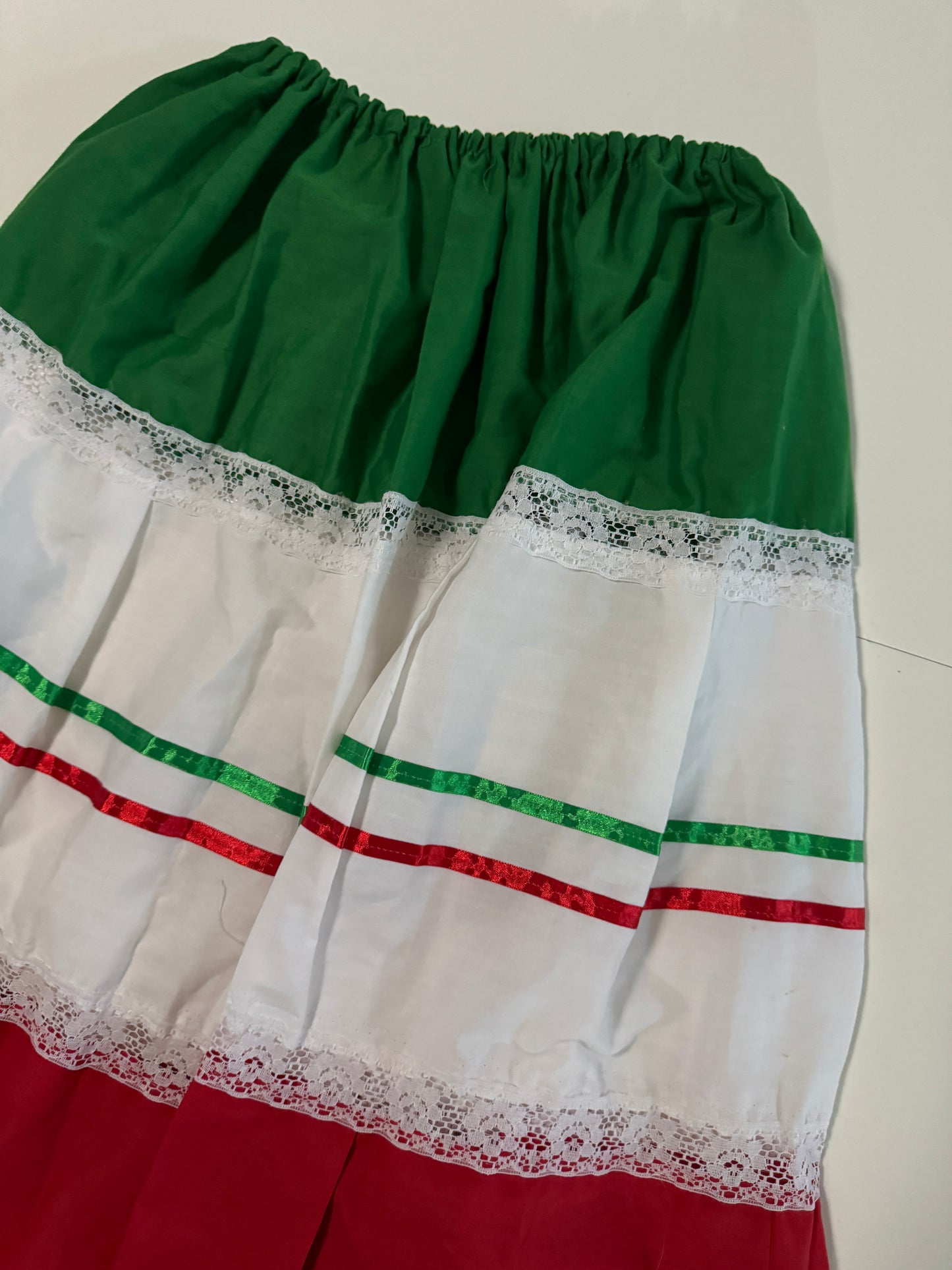 Falda mexicana tricolor, Talla M, Mujer