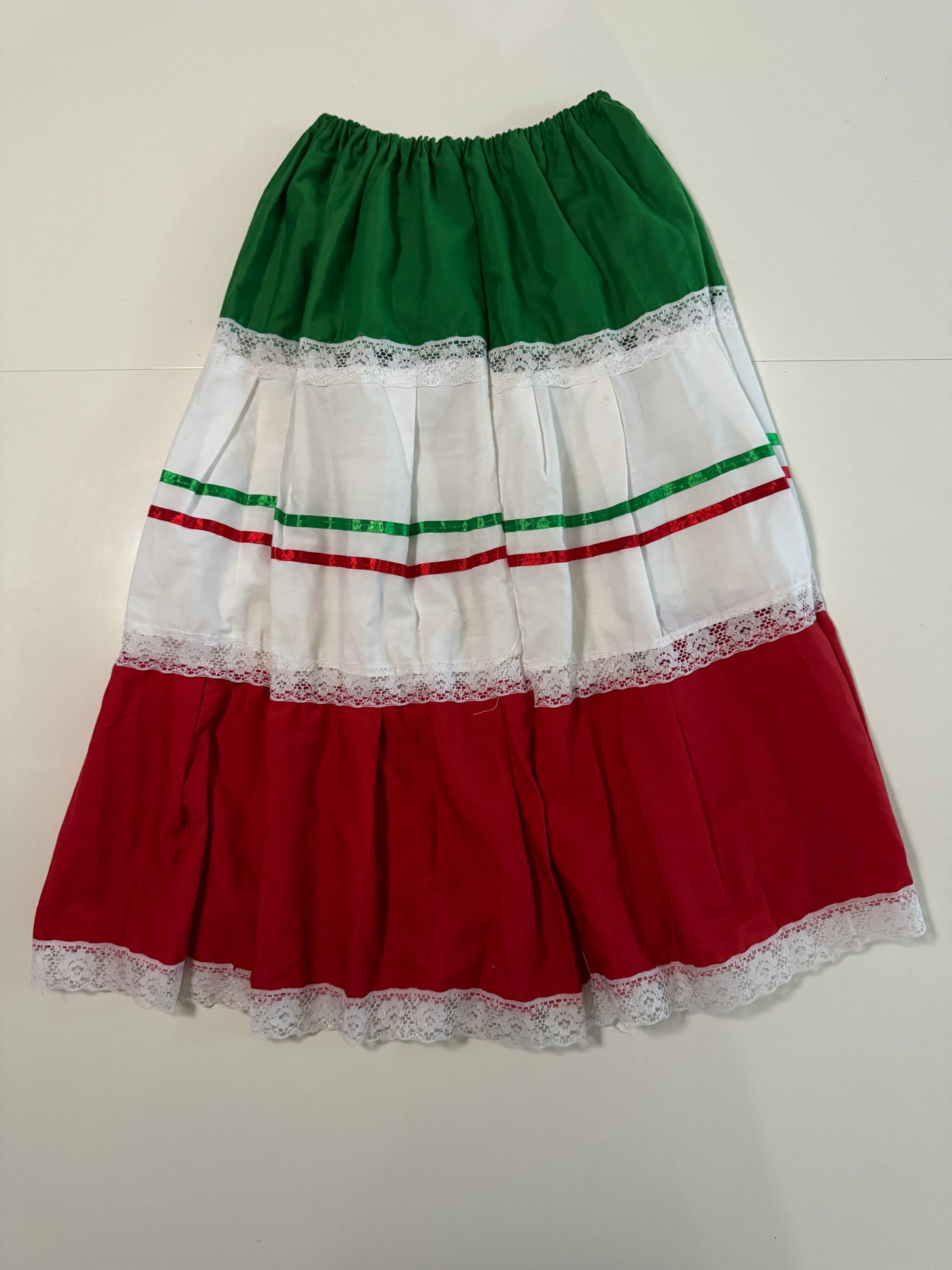 Falda mexicana tricolor, Talla M, Mujer