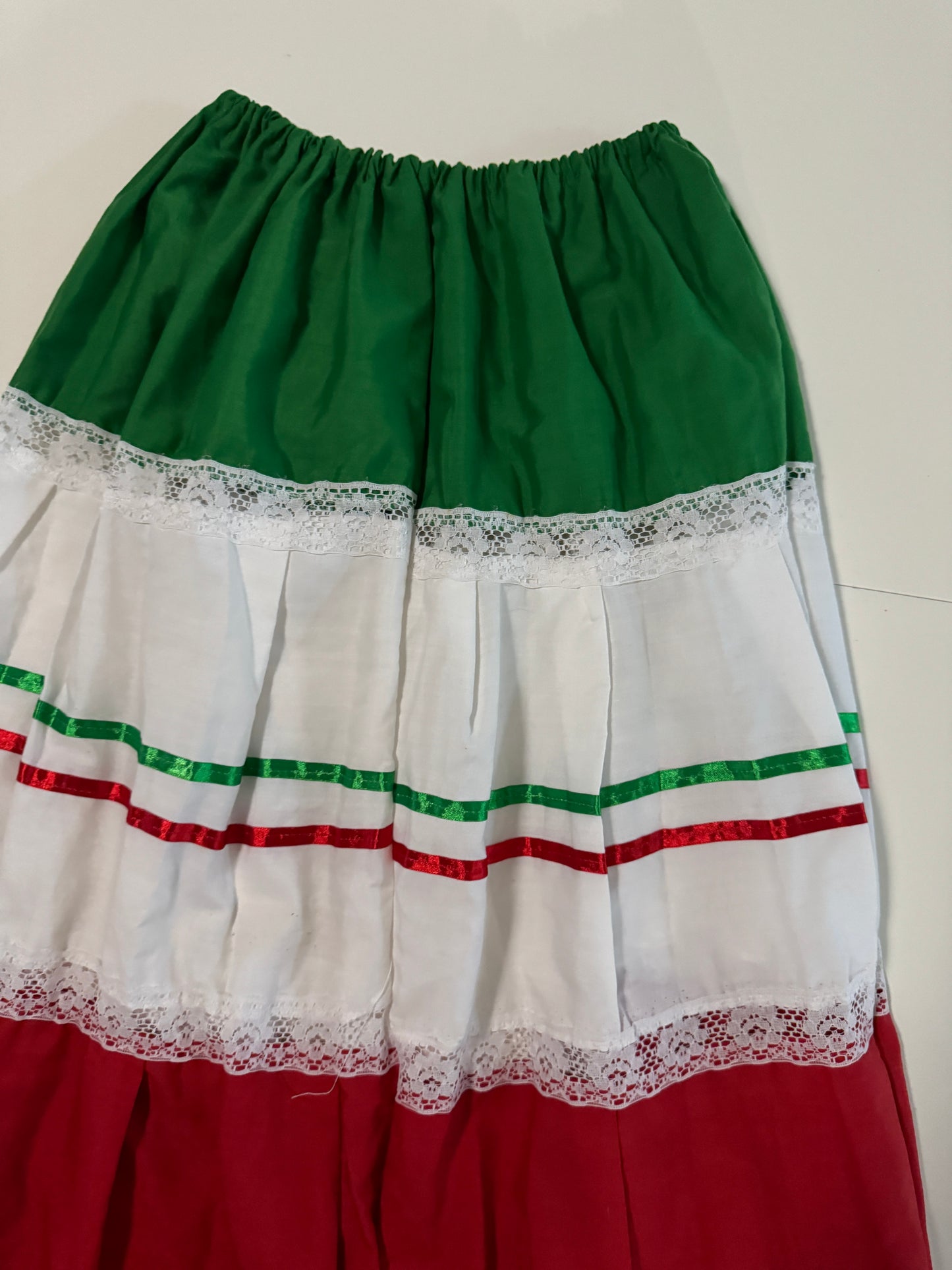 Falda mexicana tricolor, Talla M, Mujer