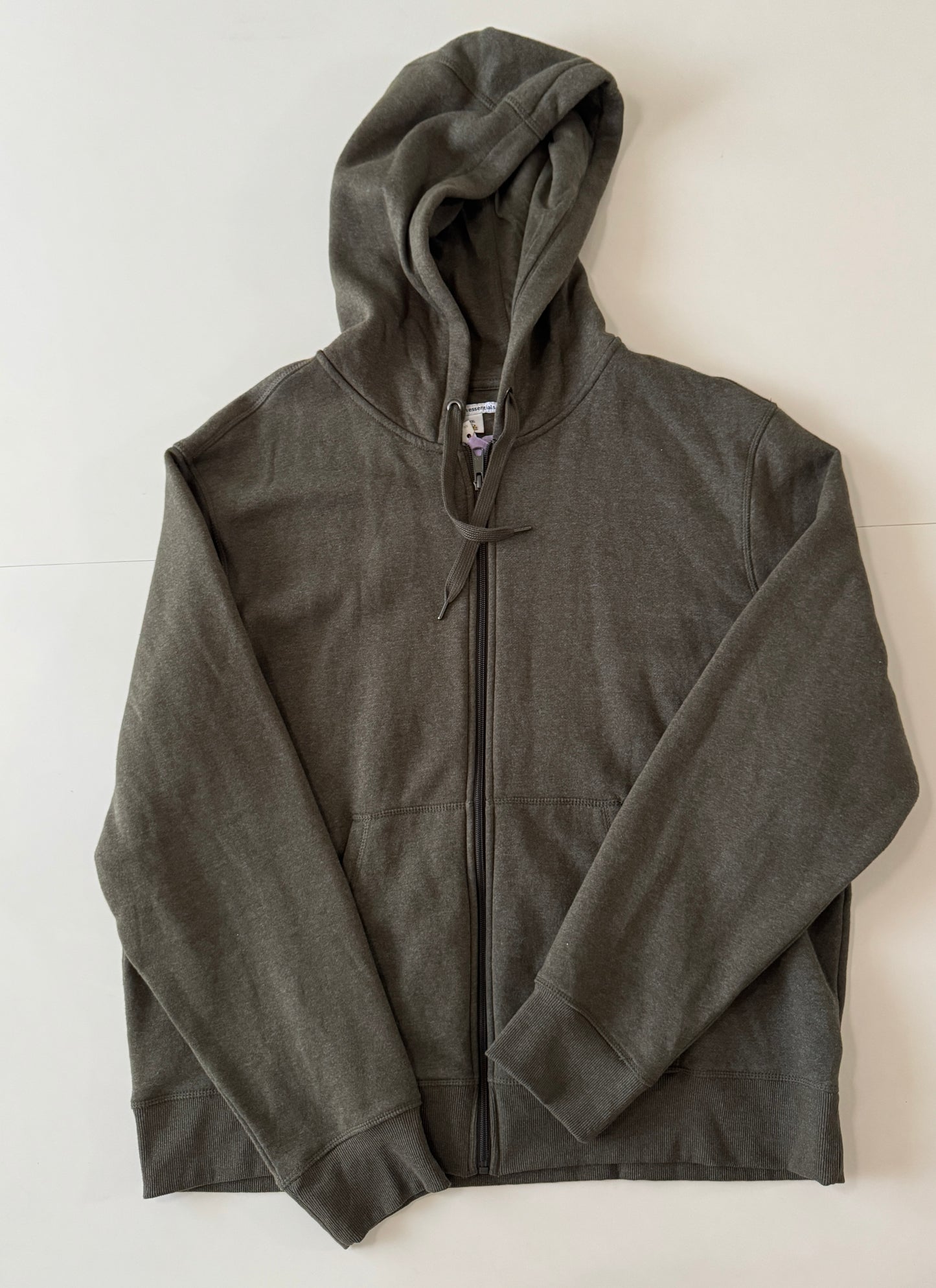 Hoddie afelpado verde militar, Talla XXL, Hombre