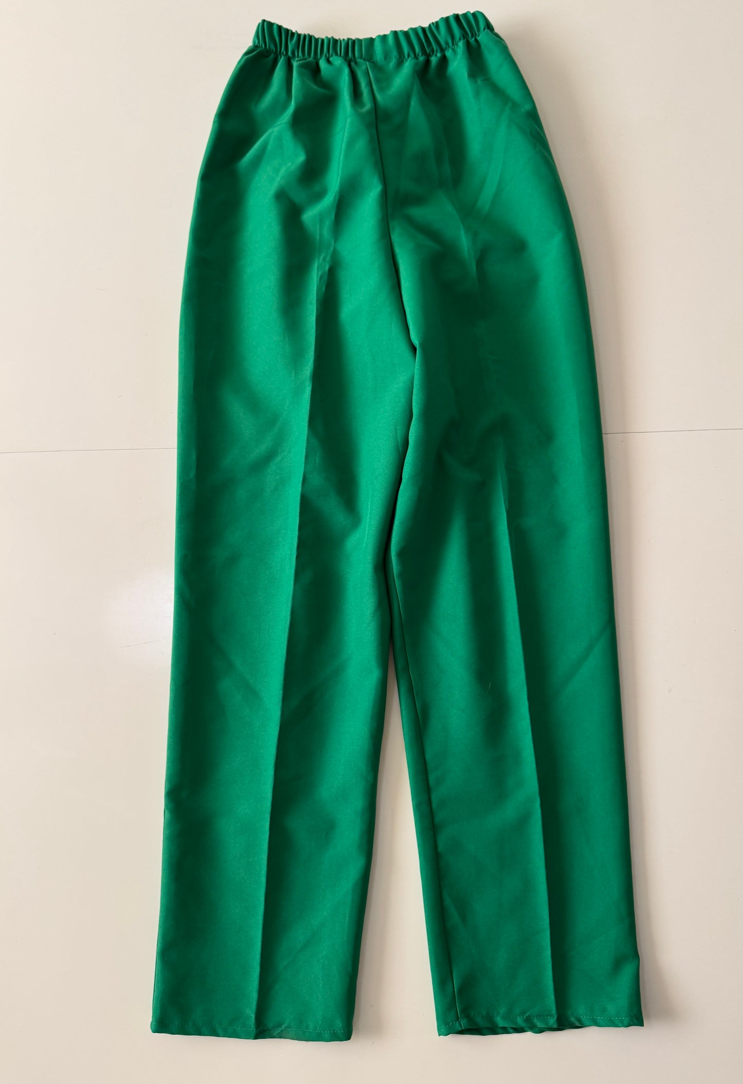 Pantalones con elastico en cintura verdes, Talla S-M, Unisex