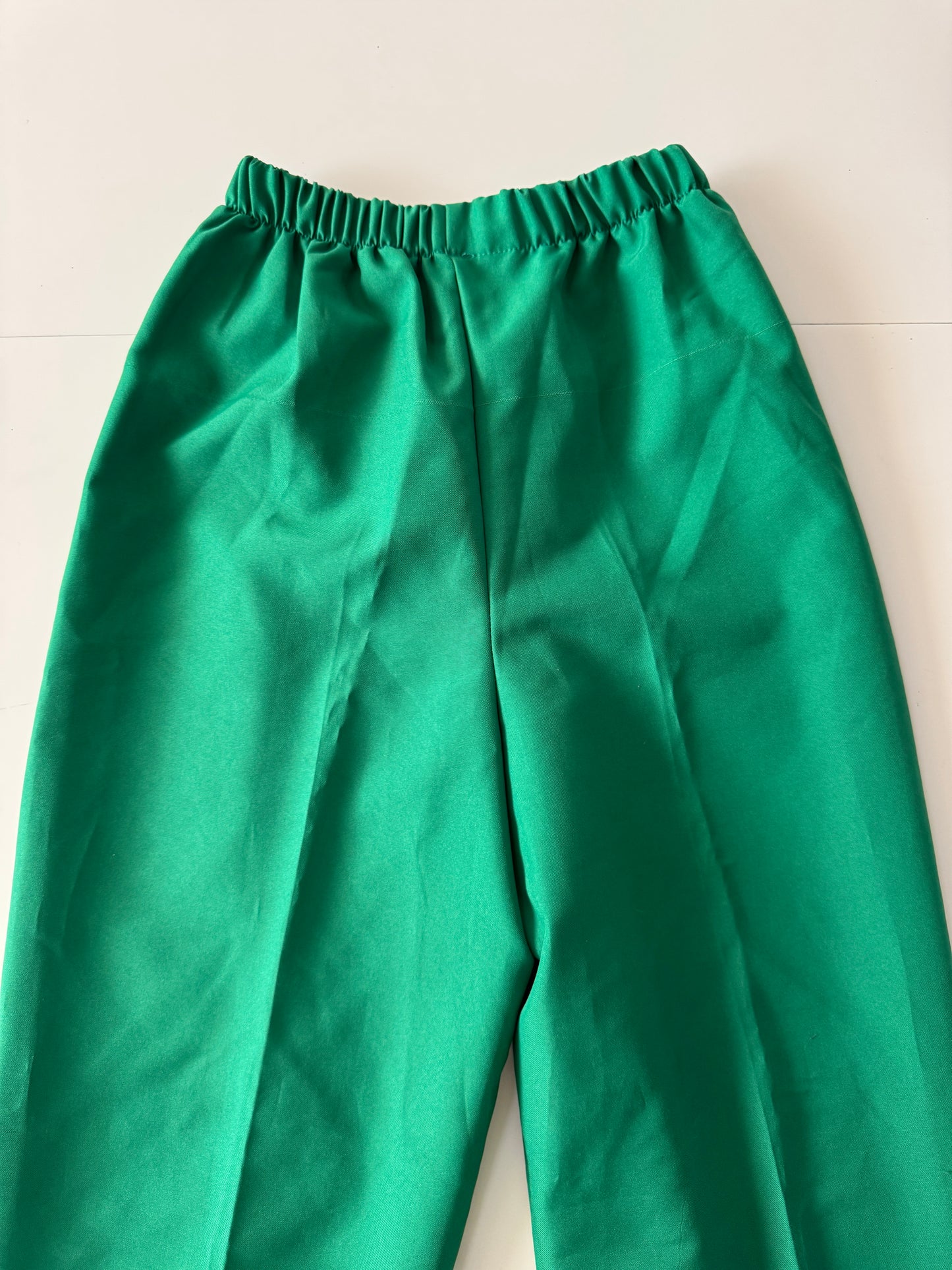 Pantalones con elastico en cintura verdes, Talla S-M, Unisex