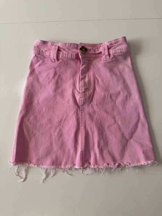 Falda de mezclilla rosa, Talla 24Mx, 2Usa, Mujer