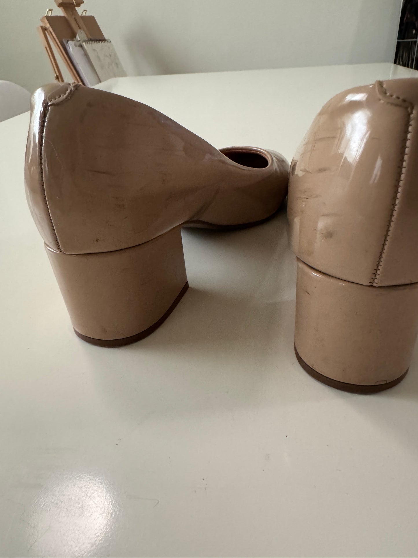 Zapatos de charol nude, Talla 10Usa, 28Mx, 41 Eur, Mujer