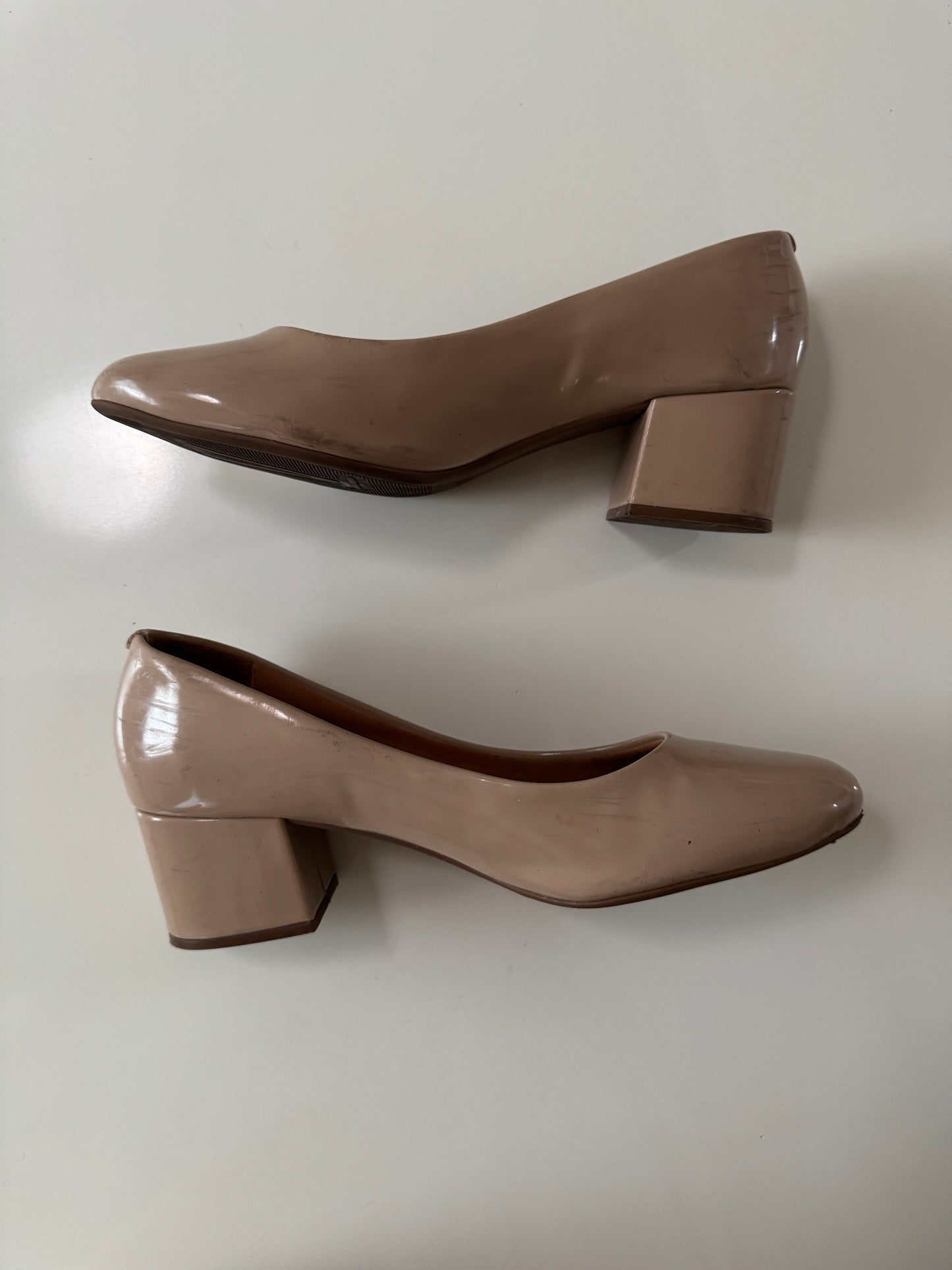 Zapatos de charol nude, Talla 10Usa, 28Mx, 41 Eur, Mujer