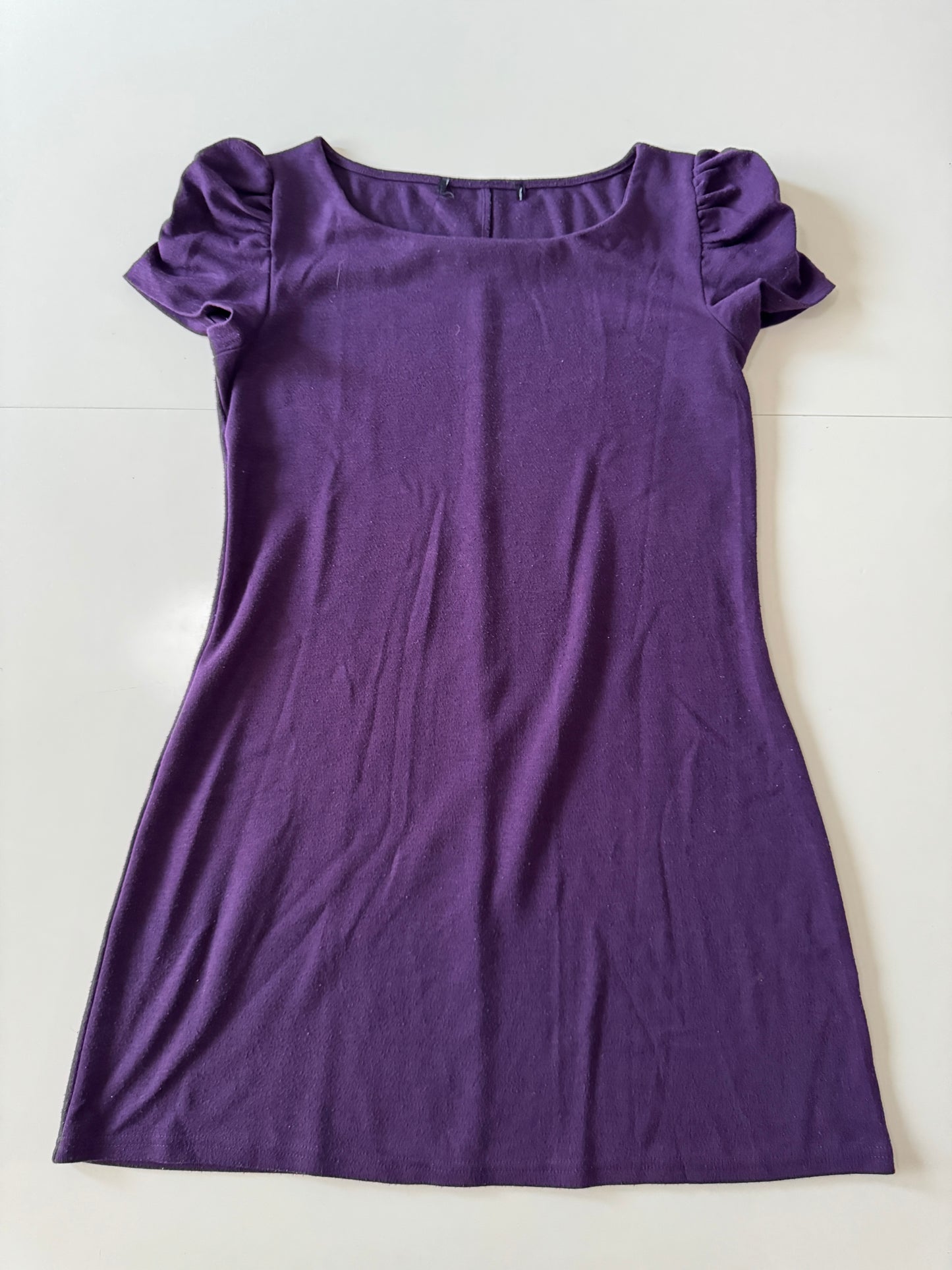 Vestido morado cuello alto,  Talla S, Mujer