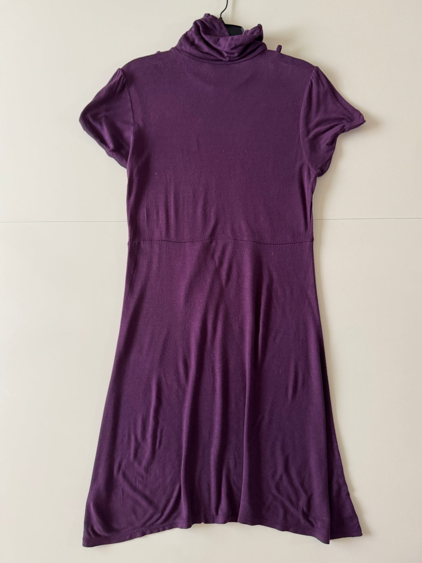 Vestido morado de camiseta, Talla S, Mujer