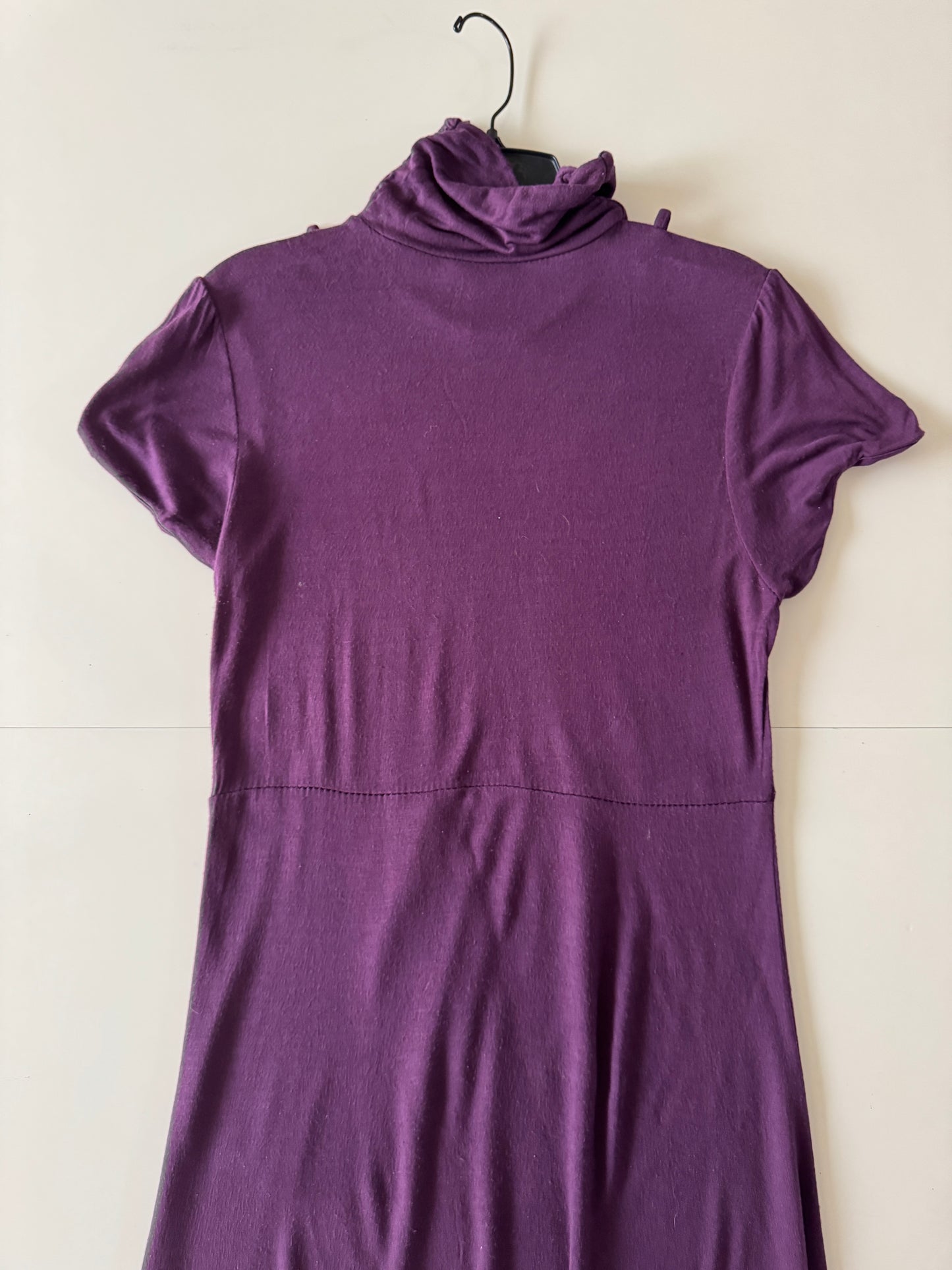 Vestido morado de camiseta, Talla S, Mujer