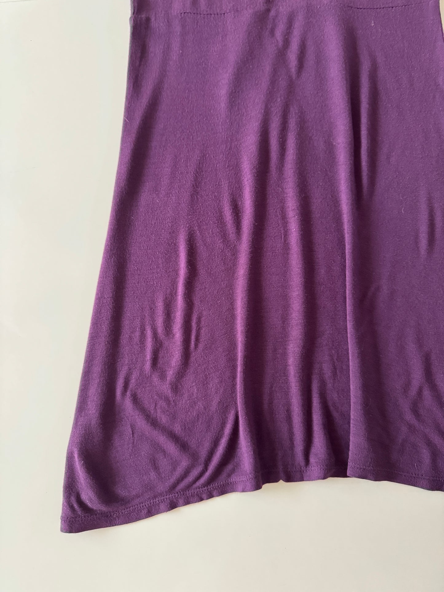 Vestido morado de camiseta, Talla S, Mujer