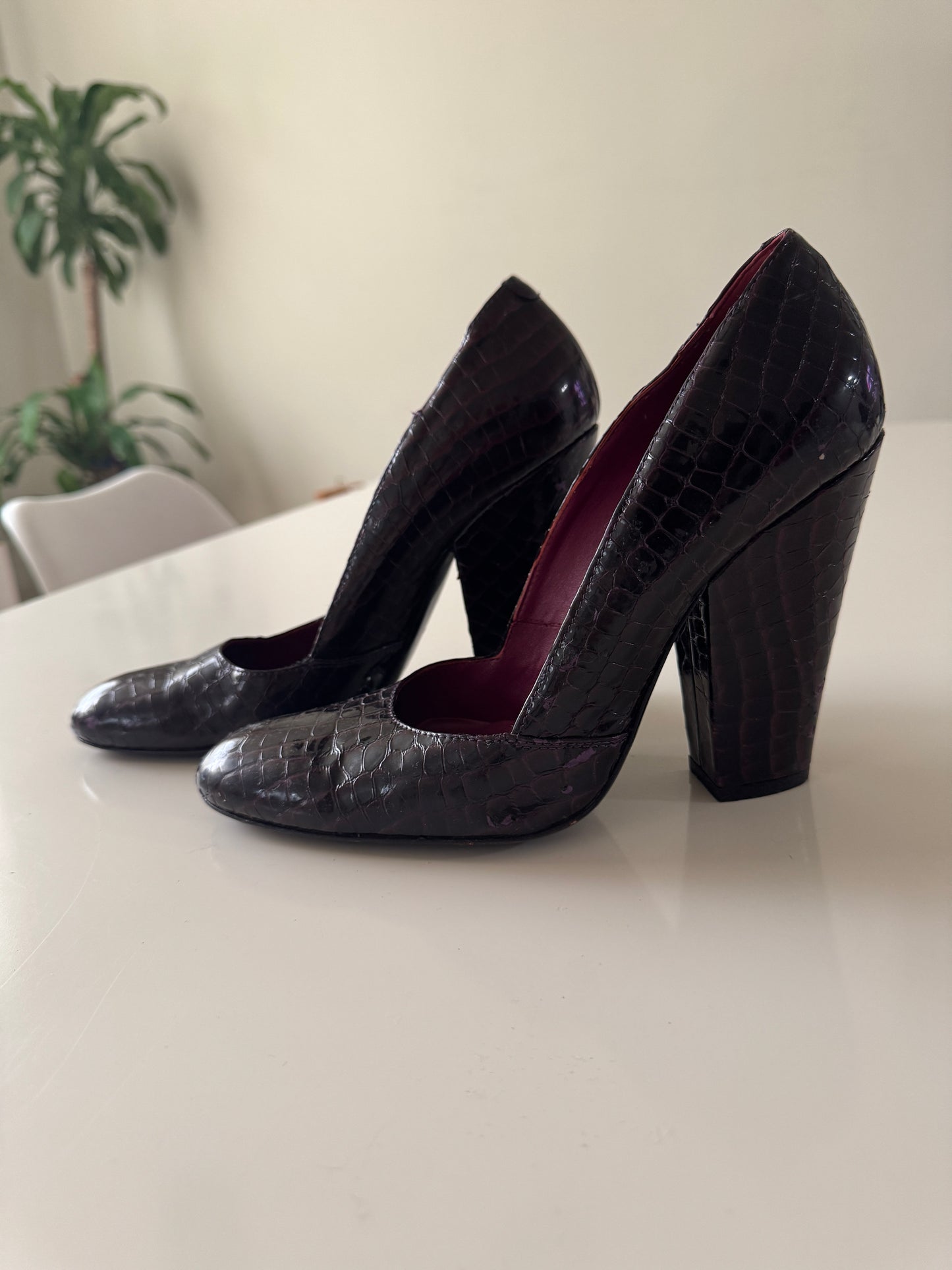 Zapatos morados, Talla 39Eu, 24.5Mx, Mujer