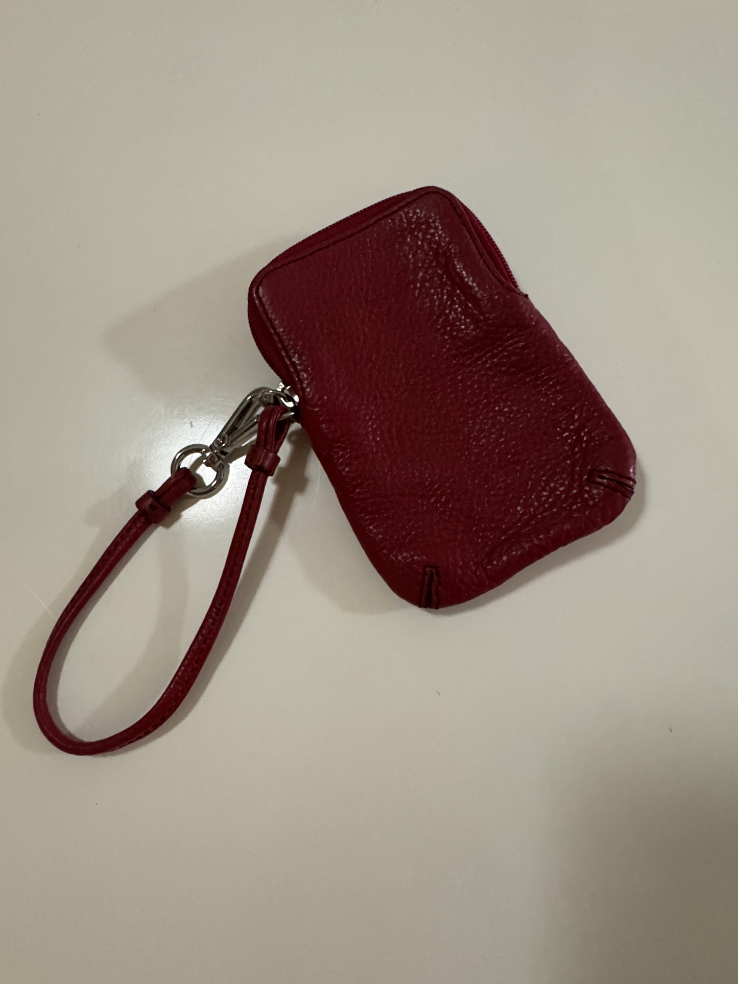 Mini Monedero de piel rojo