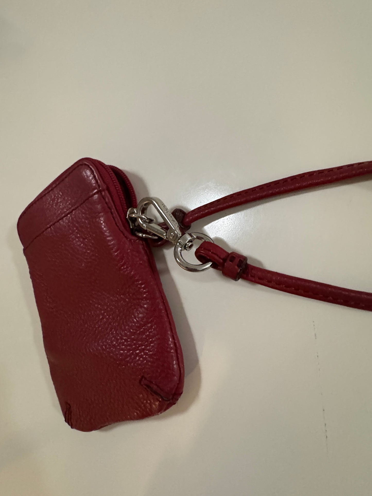 Mini Monedero de piel rojo