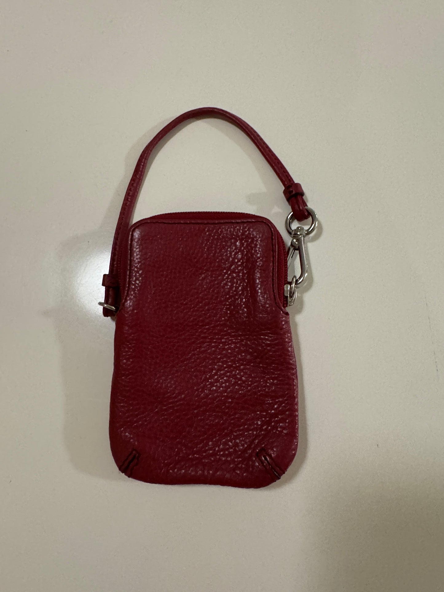 Mini Monedero de piel rojo