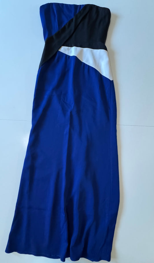 Vestido de fiesta azul strapless, Talla 2, S, Mujer, BCBG Max Azria