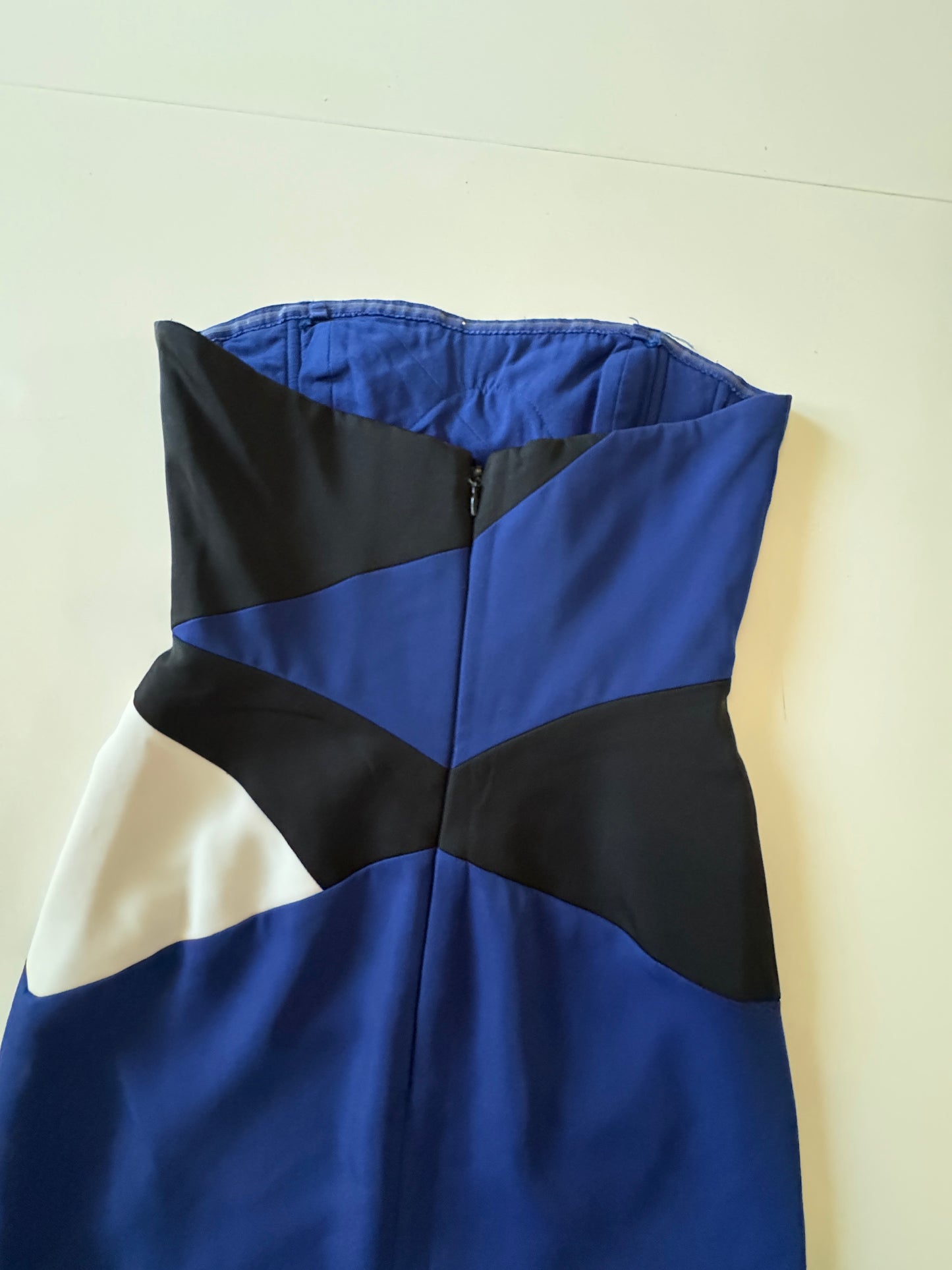 Vestido de fiesta azul strapless, Talla 2, S, Mujer, BCBG Max Azria