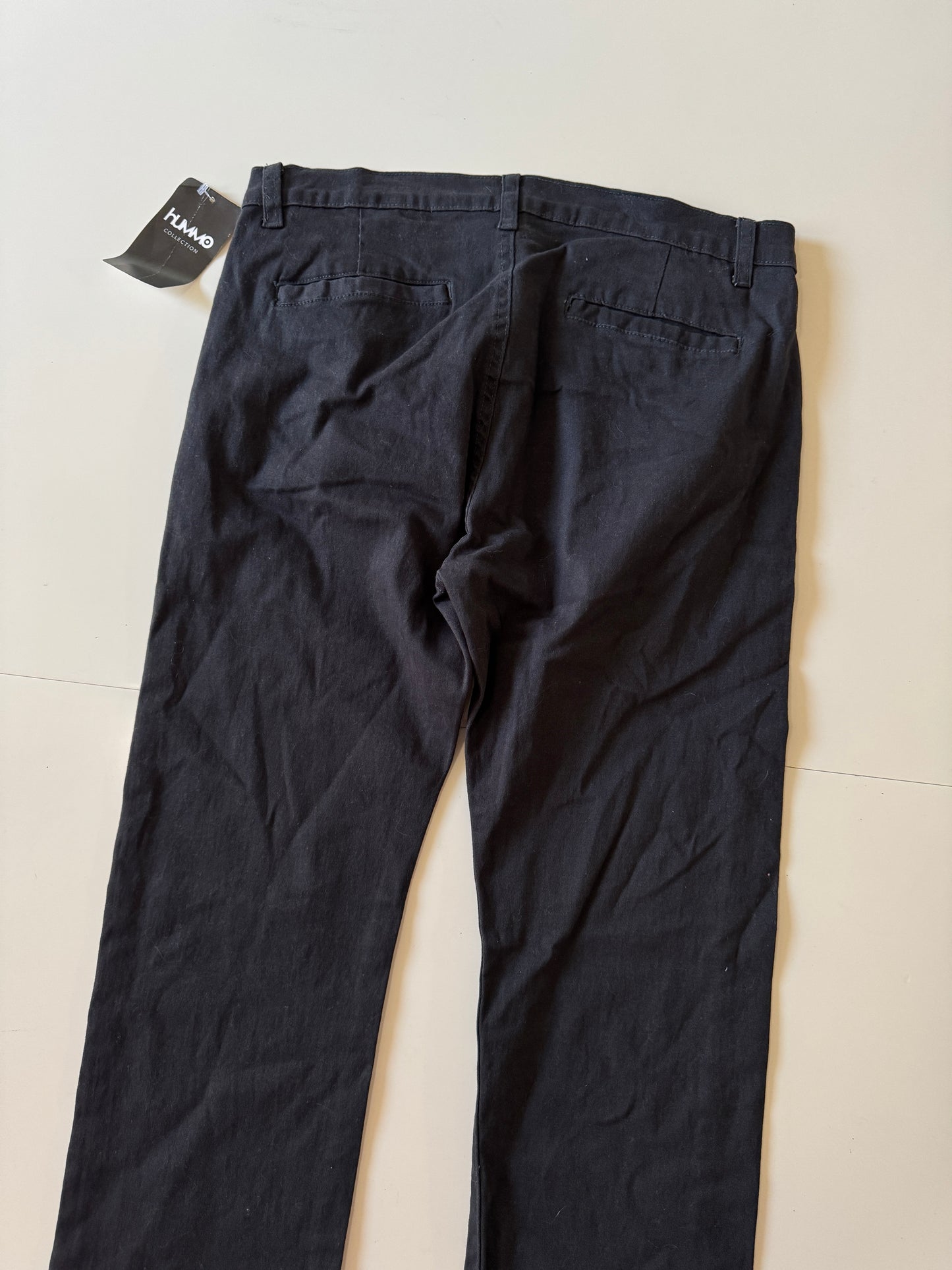 Pantalones negros casuales, Talla 32 Skinny, Hombre, Hummo