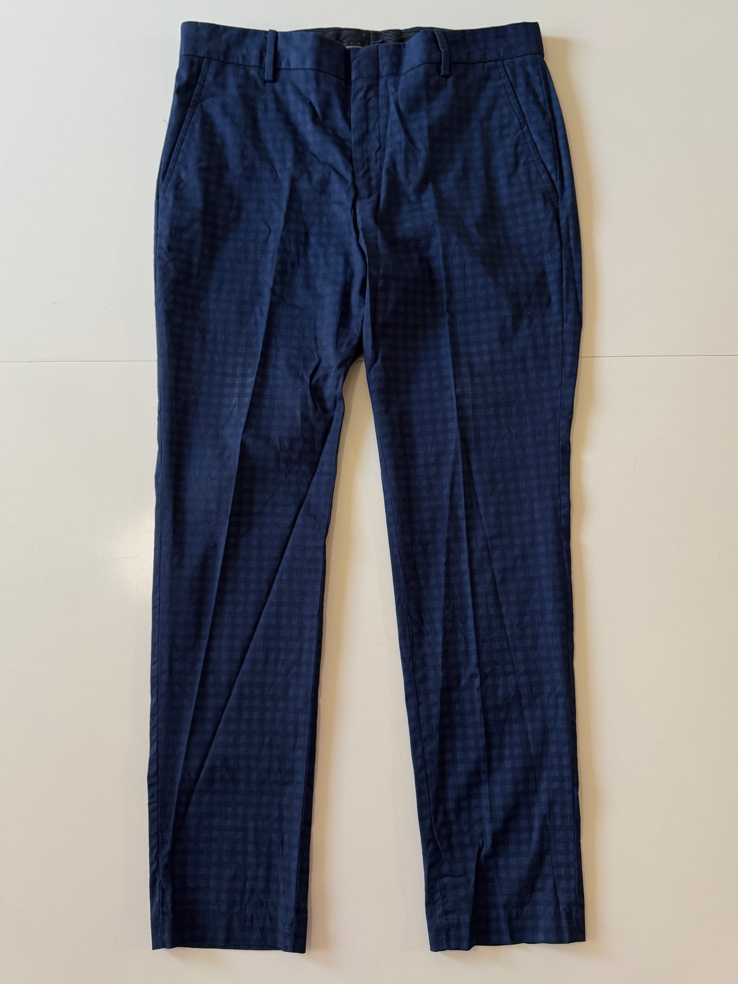 Pantalones de vestir de cuadros azules, Talla 32, Skinny, Hombre, C&A