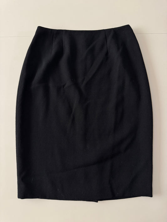 Falda de vestir a la cintura negra, Talla 6,S-M, Mujer, Ellen Tracy