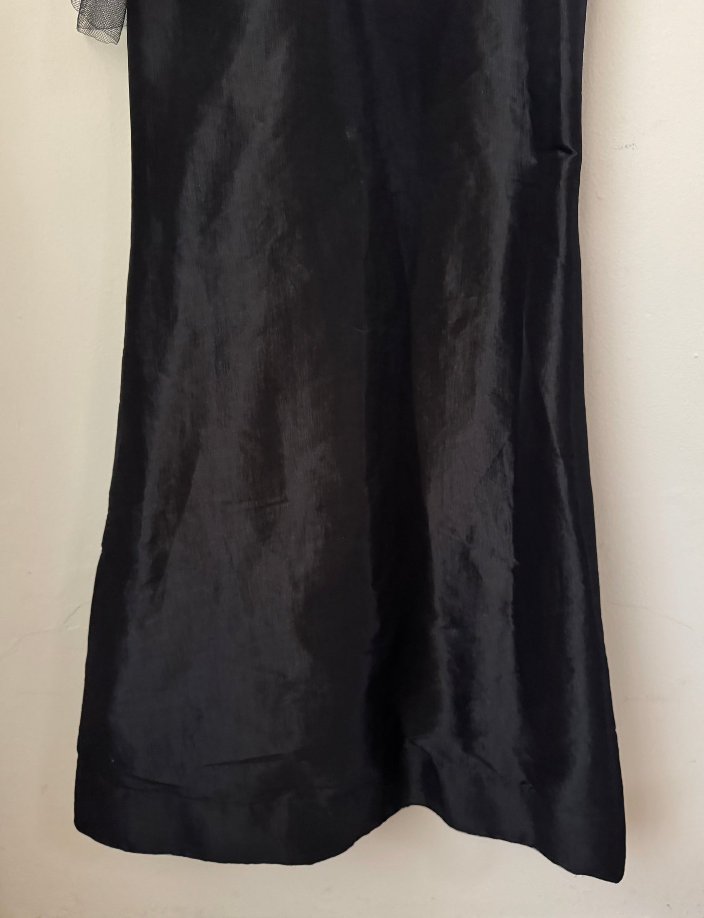 Vestido de fiesta negro, Talla 2, XS, Mujer, Avenue Diecisiete