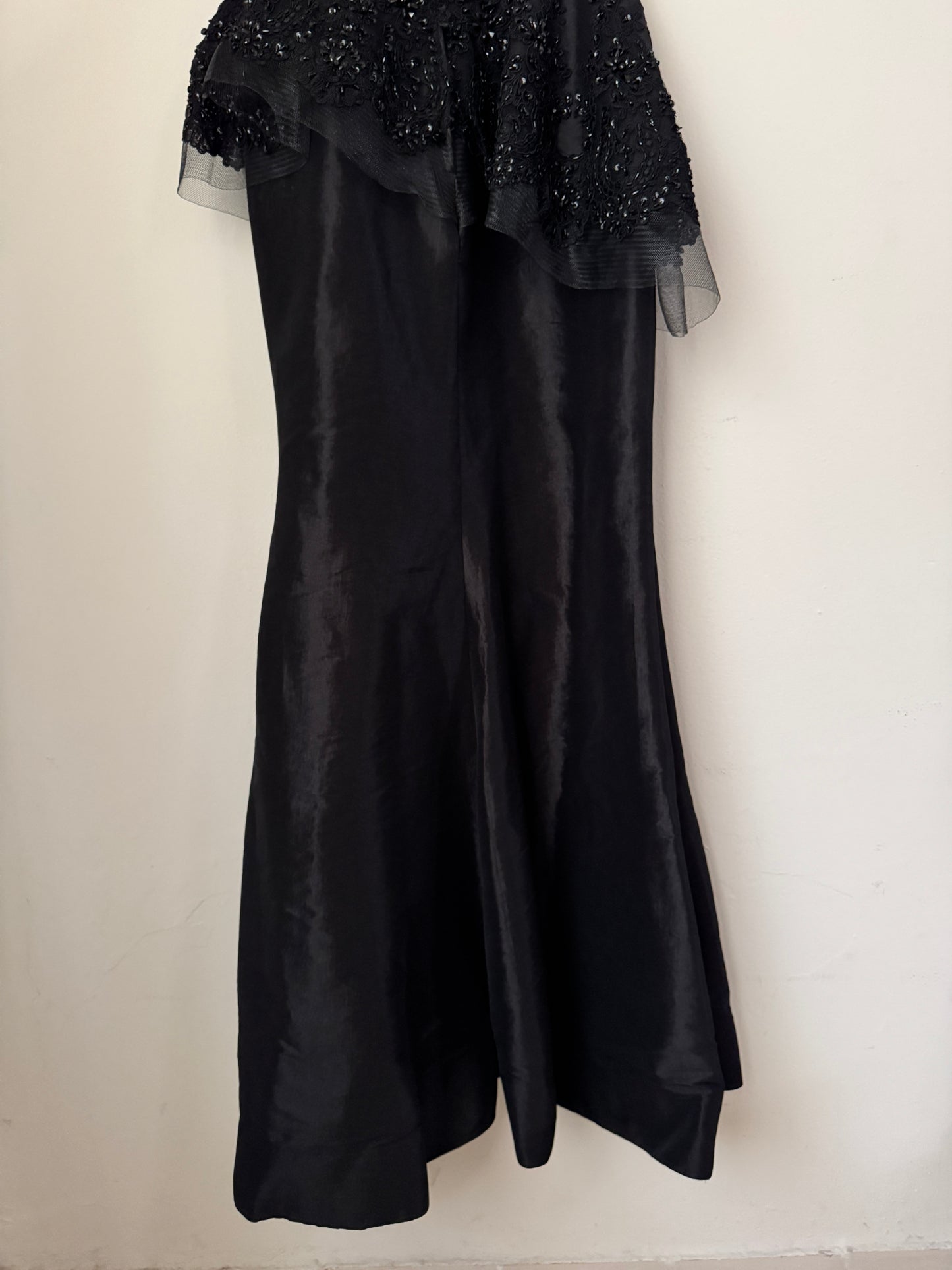 Vestido de fiesta negro, Talla 2, XS, Mujer, Avenue Diecisiete