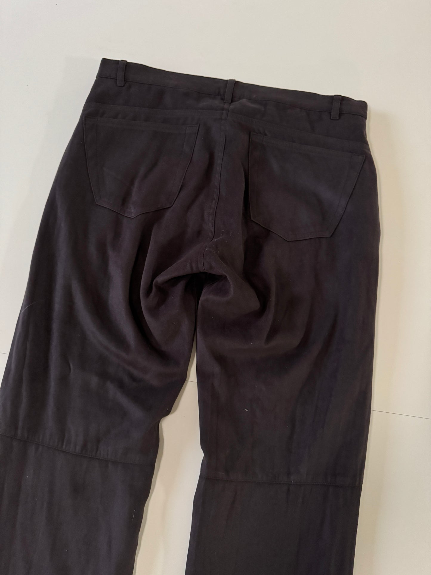 Pantalones cafe, efecto suede, Talla 36, 50It, Hombre, Gianfranco Ferre Jeans