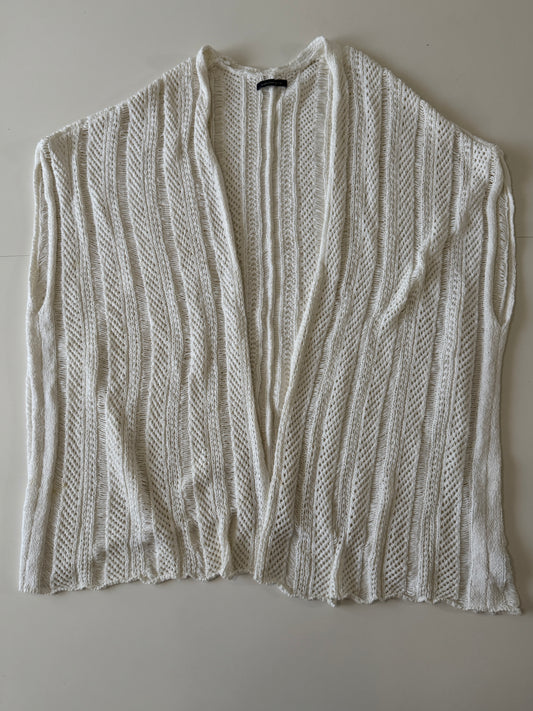 Sobretodo/sweater blanco tejido, Talla L-XL, Mujer, American Eagle