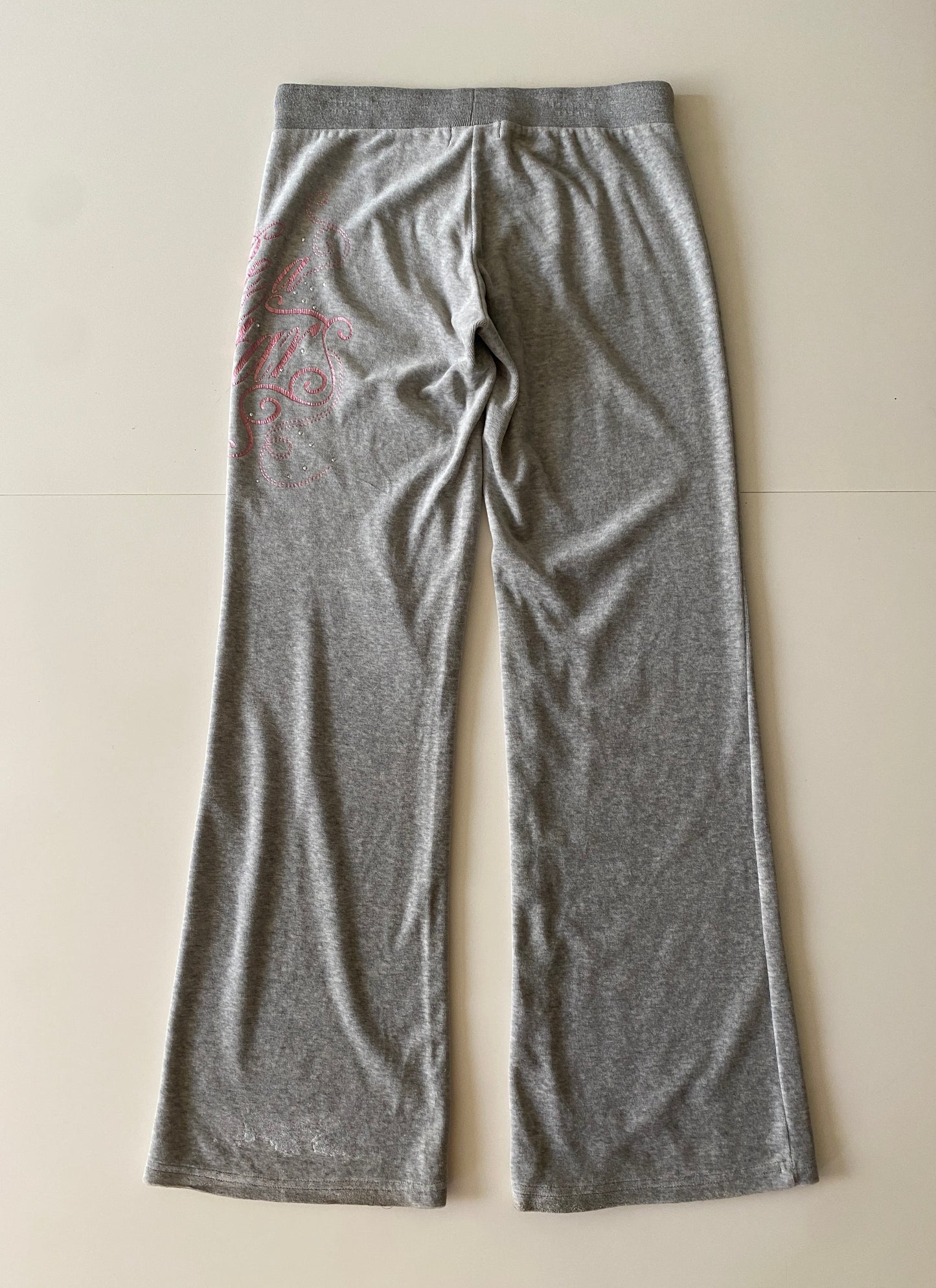 Pants de velour grises, Talla M, Mujer