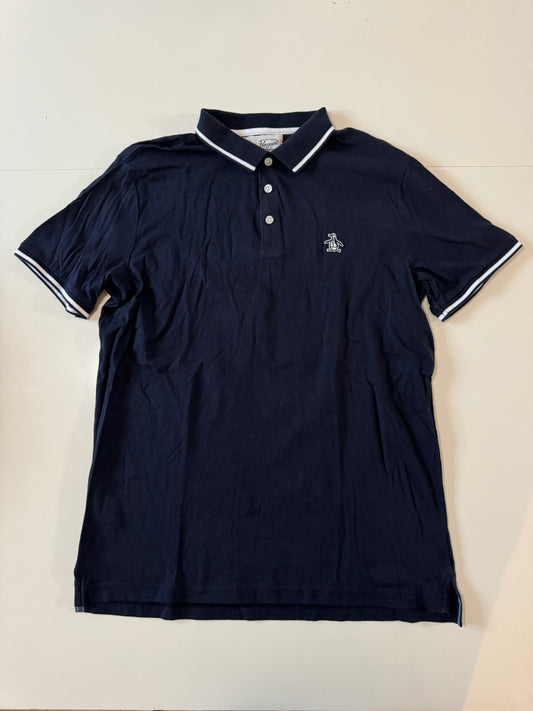 Polo azul, Talla M, Slim Fit, Hombre, Penguin