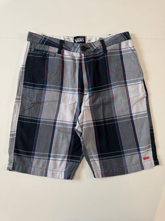 Shorts de cuadros azul con gris, Talla 30, Hombre, Vans