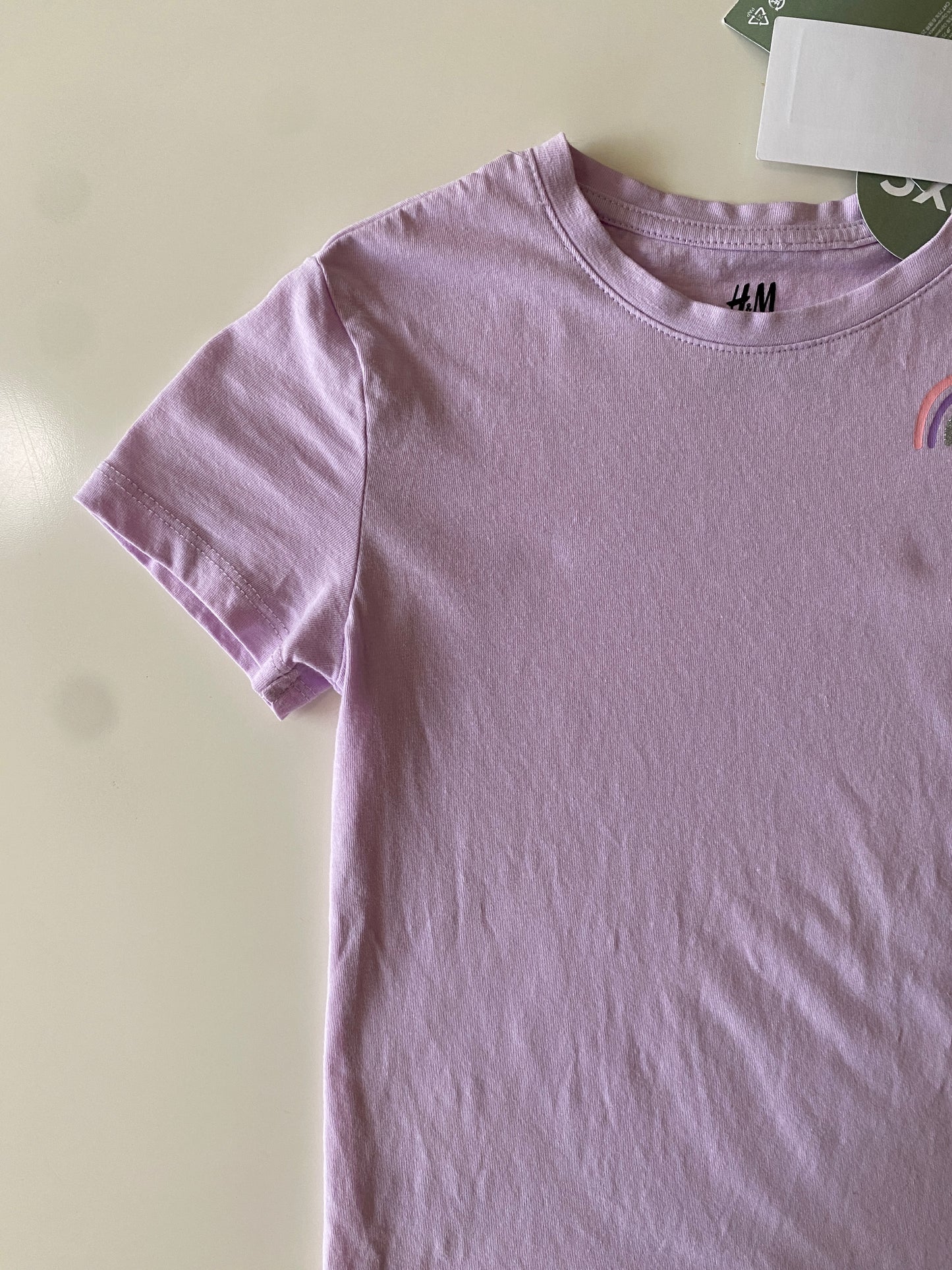 Playera con arcoiris, Talla 6-8A, Niña