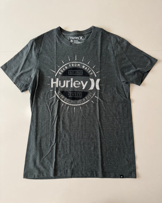 Playera gris con grafico al frente, Talla M, Hombre, Hurley