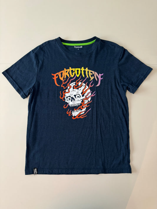 Playera estampada azul marino, Talla M, Hombre