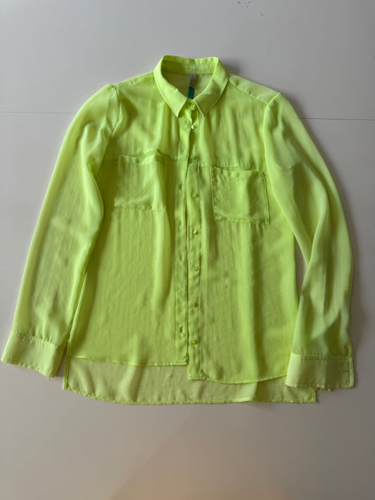 Camisa verde limon fosfo, Talla S, Mujer, BSK Collection