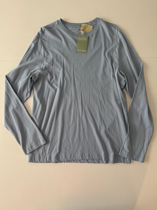 Playera celeste manga larga, Talla M, Regular Fit, Hombre