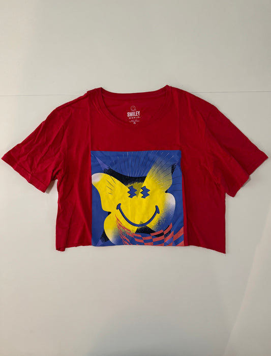 Playera cortada roja, Talla L, Hombre