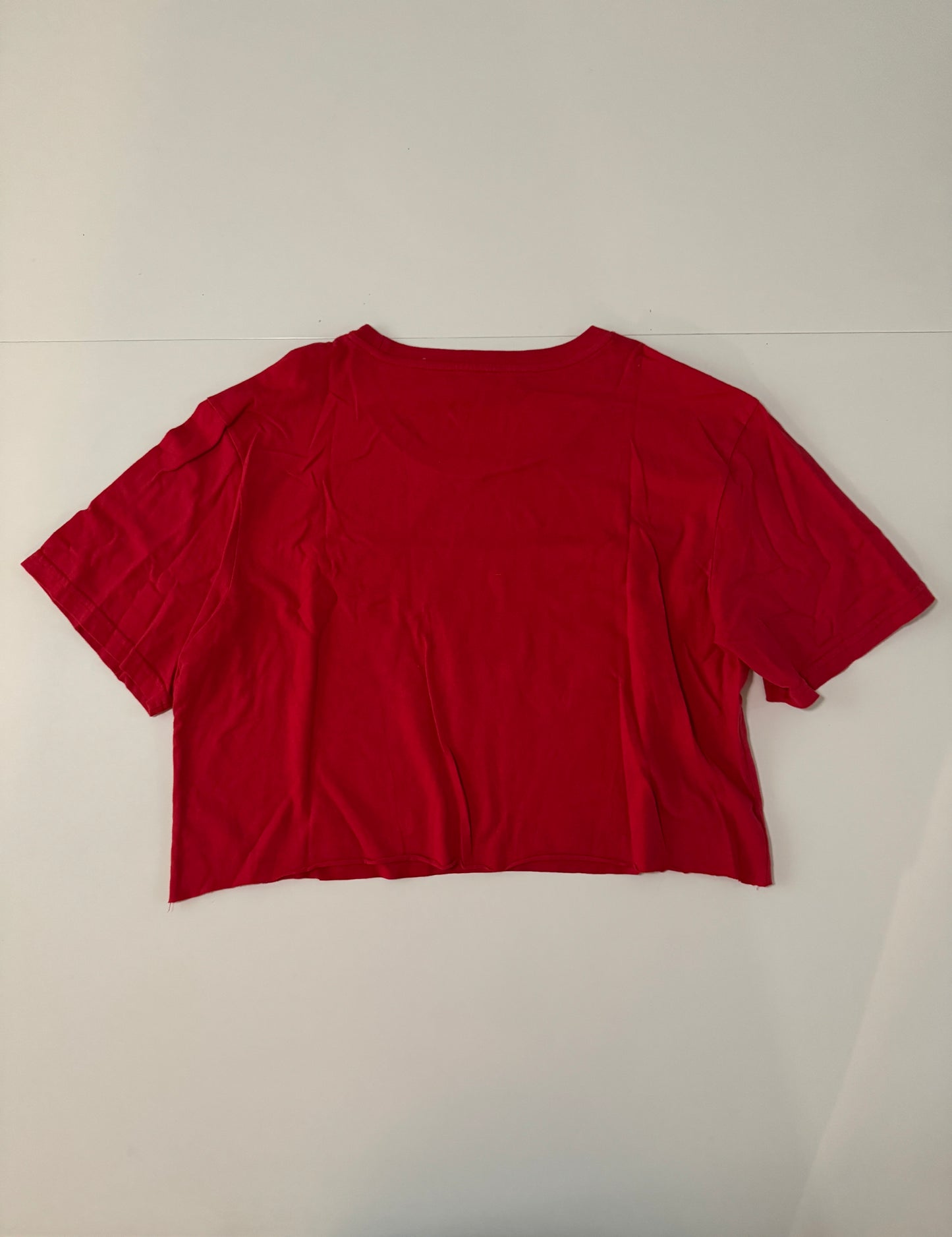 Playera cortada roja, Talla L, Hombre