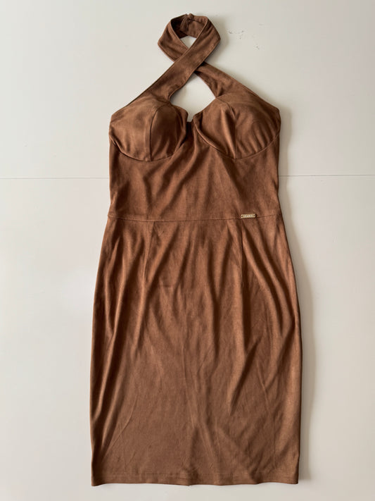 Vestido cafe de suede, Talla M, Mujer, Lavoro