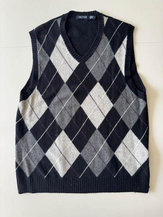 Chaleco de rombos, Talla M, Hombre