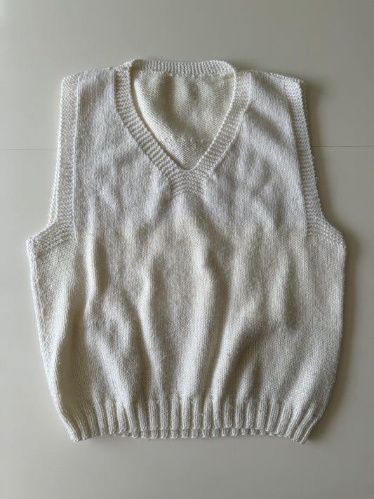 Chaleco tejido beige, Talla M, Hombre