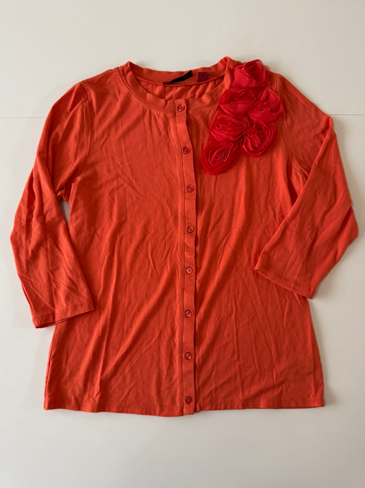 Cardigan naranja, Talla S, Mujer, Red