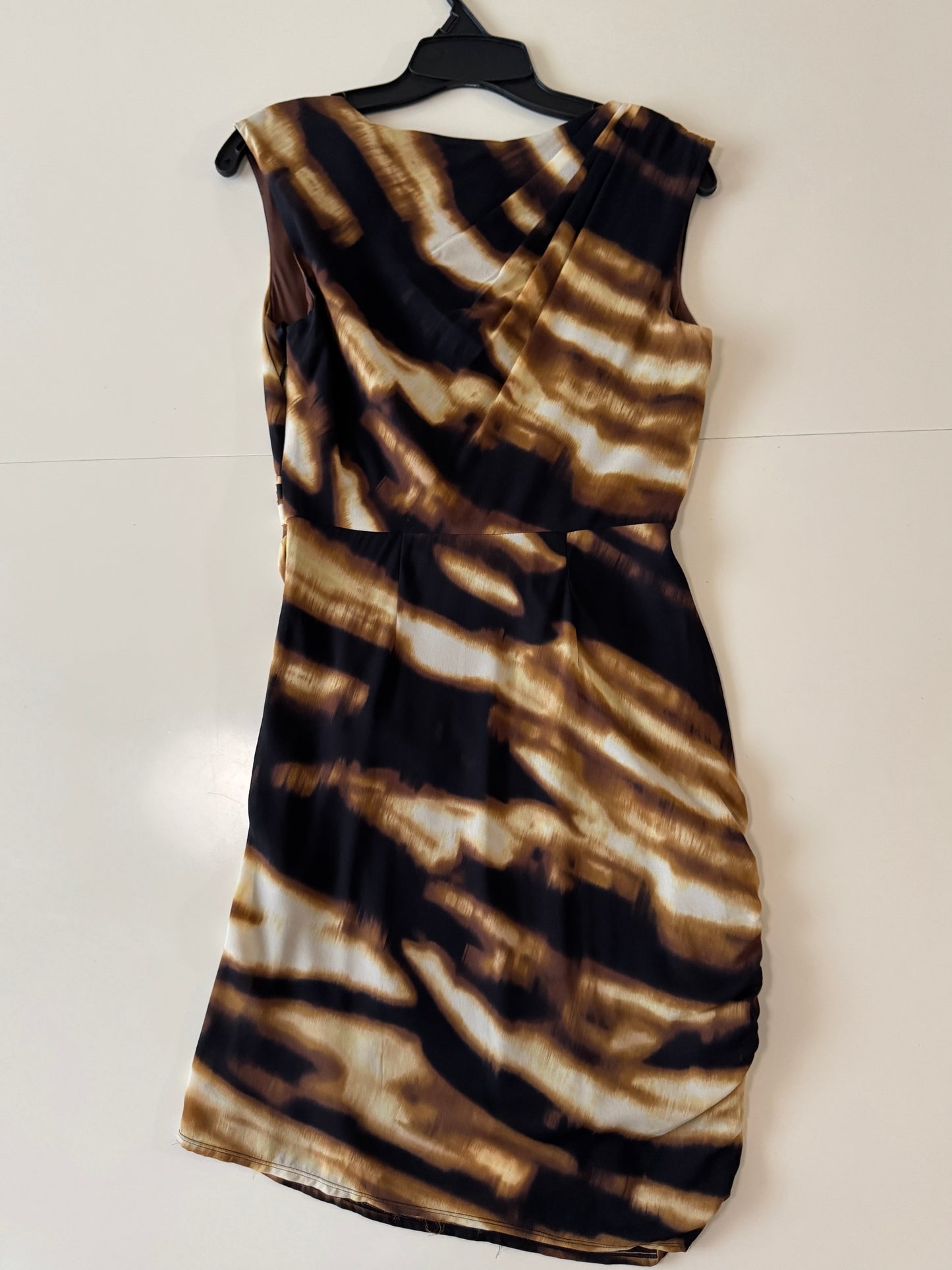 Vestido animal print cafe, Talla 4P, S, Mujer, Ann Taylor Petite