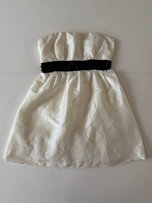 Vestido blanco de tafeta, Talla 8, L, Mujer, Charlotte Russe