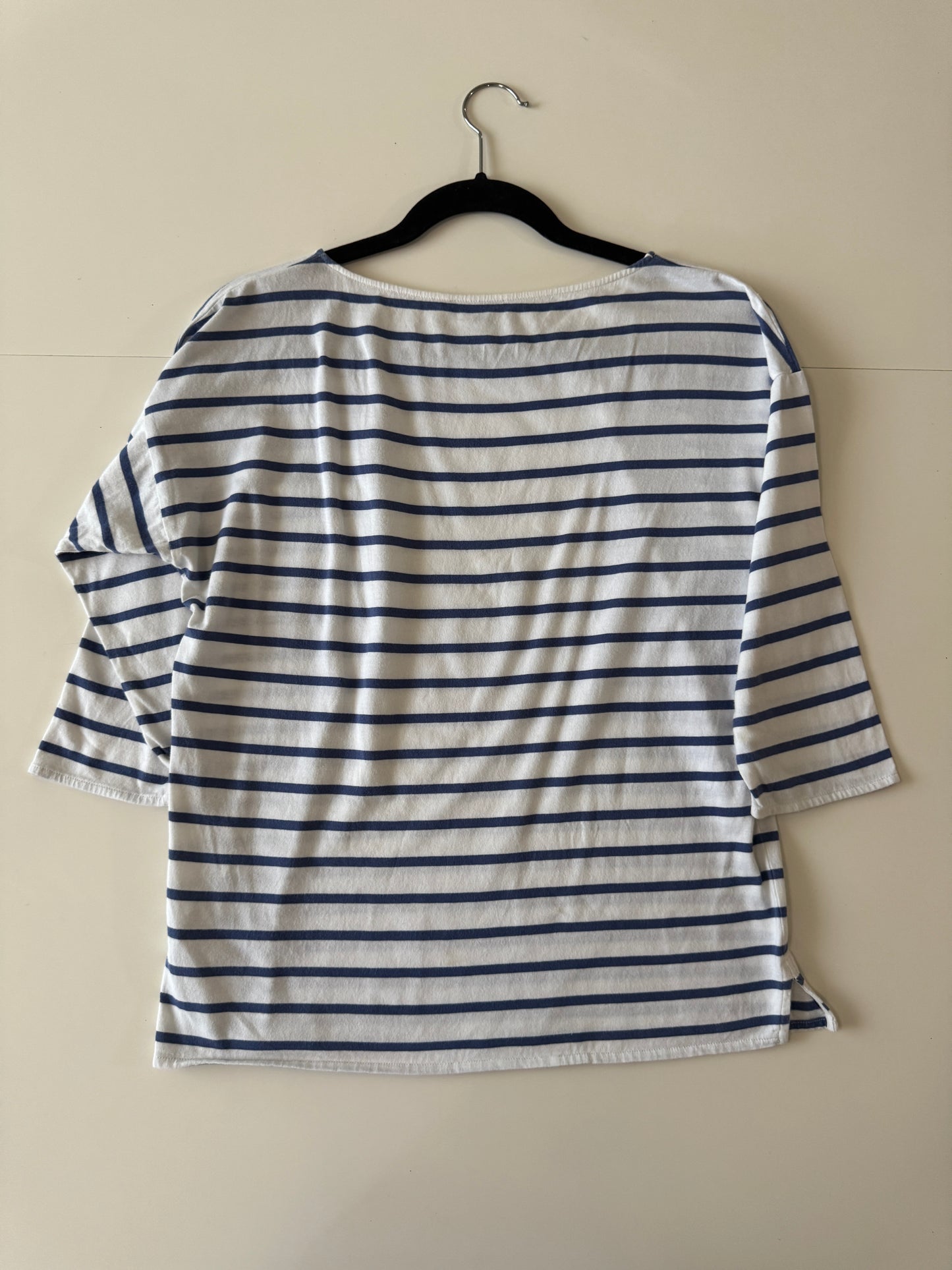 Playera de rayas blanca, Talla L, 34, Mujer, Massimo Dutti