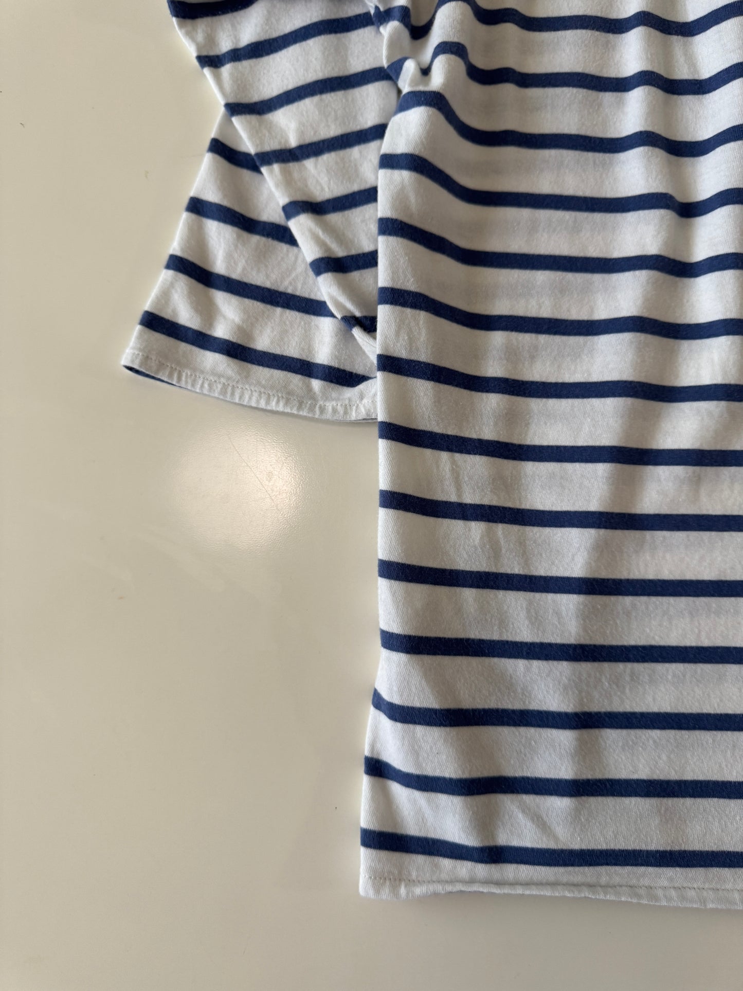 Playera de rayas blanca, Talla L, 34, Mujer, Massimo Dutti