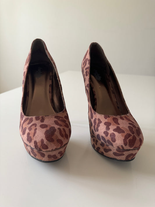 Tacones animal print, Talla 8Usa, Mujer